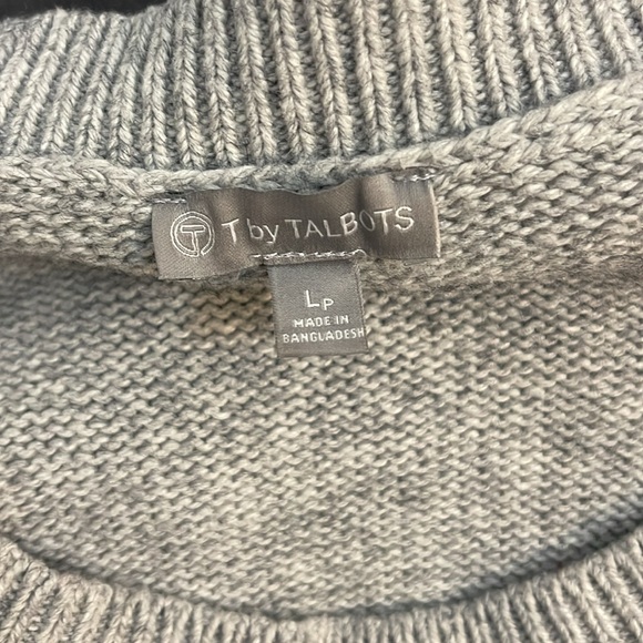 T by Talbots thermal sweater size Lp COLORBLOCK CREWNECK SWEATER - Picture 3 of 4